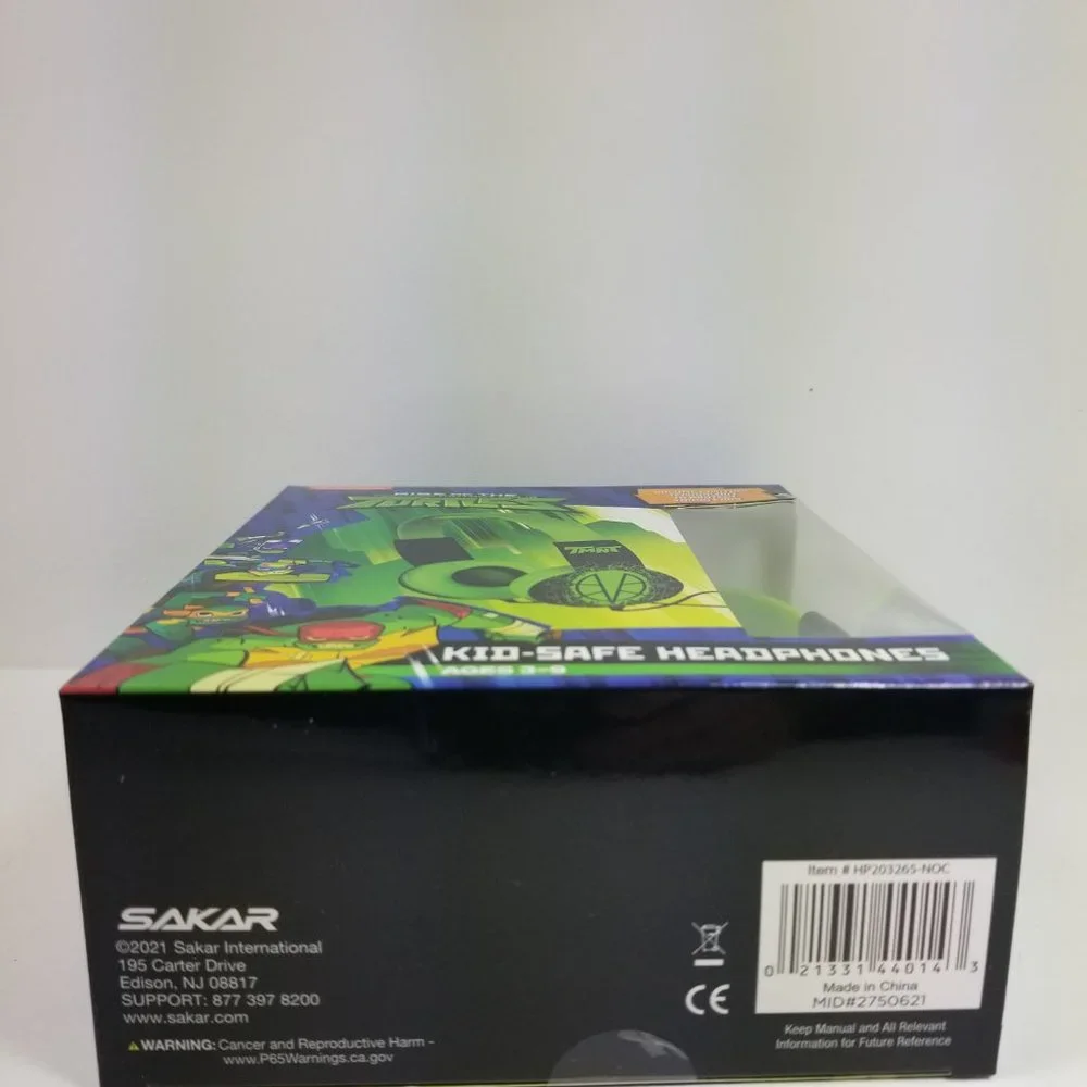 Teenage Mutant Ninja Turtles Kid safe headphones IN BOX Nickelodeon